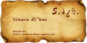 Sikora Ákos névjegykártya