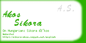 akos sikora business card